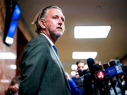 San Francisco deputy public defender Adam Lipson, attorney for David DePape, who is accused of attacking House Speaker Nancy Pelosi's husband Paul Pelosi, speaks with reporters at San Francisco Superior Court on Tuesday, Nov. 1, 2022, in San Francisco.