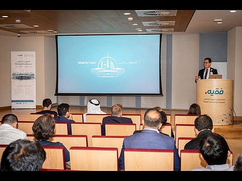 Dr. Fatih Mehmet Gul, CEO of Fakeeh University Hospital, at a brainstorming initiative with start-ups