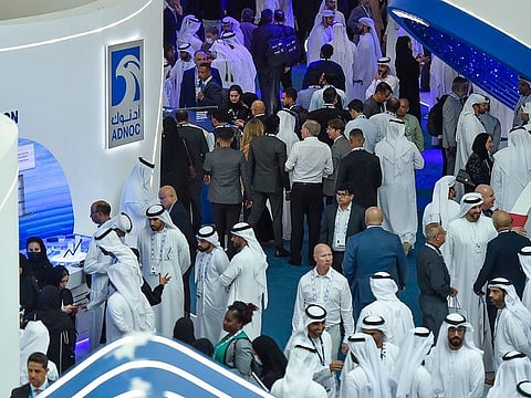 The ADNOC stand at ADIPEC 2022. The UAE saw an estimated value of $200m brought in through sectors that supported the event.
