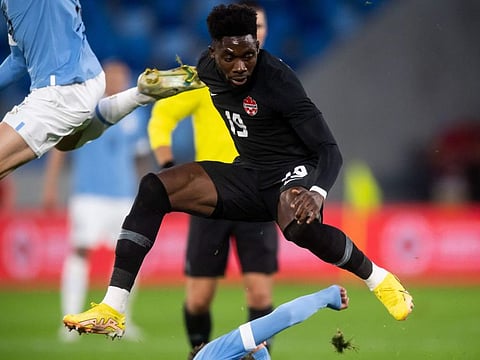 Canada's defender Alphonso Davies.