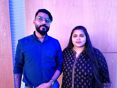 Vijith Kupleri (left) and his wife Shiba Gayathri were honoured at the International Conference for Initiatives on Organ and Tissue Donation and Transplantation in Abu Dhabii