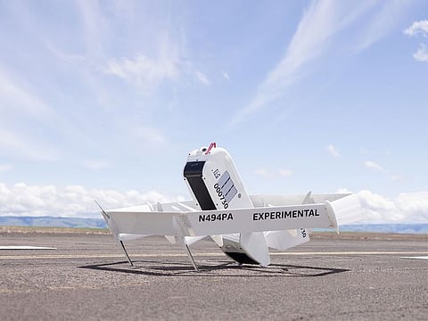 An Amazon delivery drone An Amazon delivery drone