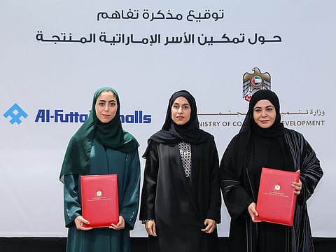 The Memorandum of Understanding was signed in the presence of Hessa bint Essa Buhumaid, Minister of Community Development, by Moza Ibrahim Al Akraf Al Suwaidi, Under-Secretary of the Ministry of Community Development, and Moza Omar Al Futtaim, Ambassador of Corporate social responsibility at Al Futtaim Group.