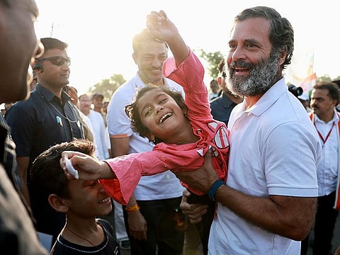 Congress leader Rahul Gandhi during party's Bharat Jodo Yatra in Western India
