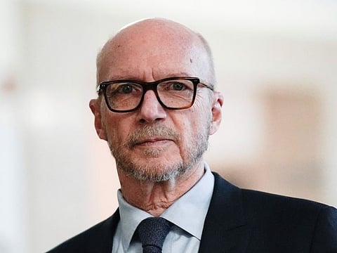 Screenwriter and film director Paul Haggis arrives at court for a sexual assault civil lawsuit, Wednesday, Nov. 2, 2022, in New York.