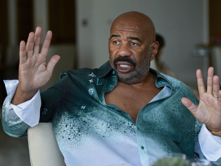 US comedian, TV show host, author, and radio star Steve Harvey in Abu Dhabi