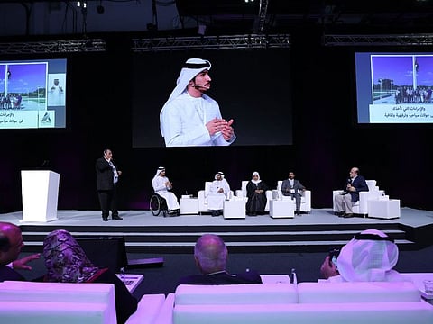 Panelists during a session at the summit in Dubai on Wednesday