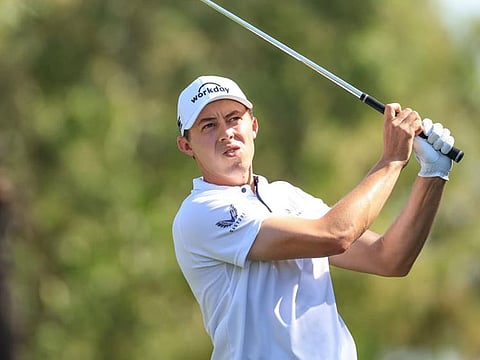 Matt Fitzpatrick (Eng) tied at the top of the leaderboard after round one of the DP World Tour Championship