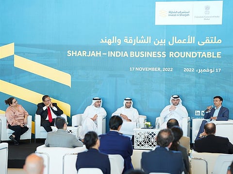 Experts at a panel discussion during the roundtable.