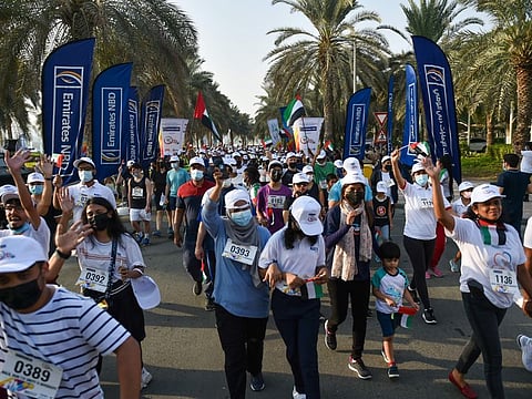 Participants at the Emirates NBD Unity Run 2021 last year.