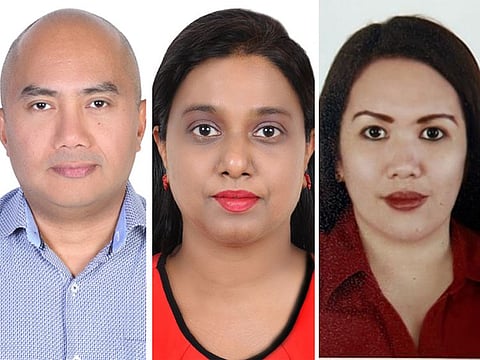 Jennifer, Mary and Eleuterio win cash prize of Dh100,000 each in the Mahzooz Draw in Dubai
