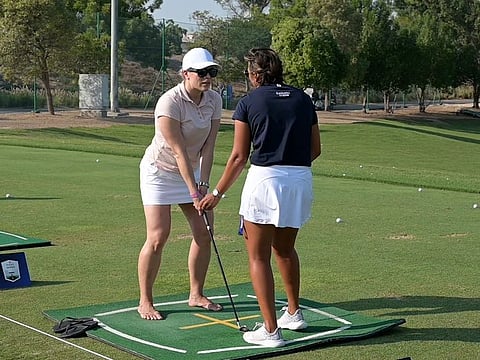Free golf lessons were on offer for all females at Ladies Day at the DP World Tour Championship