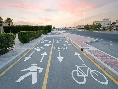 Cycling track in Al Khawaneej, Dubai