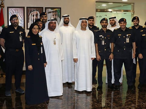 Some of the customs inspectors who were honoured.