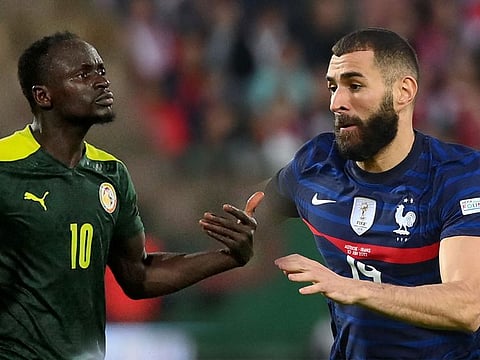 Sadio Mane (left) of Senegal and Karim Benzema of France will miss the Qatar World Cup due to injuries. Their absence have a dealt a huge blow to their teams’ hopes .