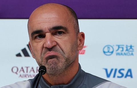 Not quite sure... Belgium coach Roberto Martinez at a press conference at the Qatar National Convention Centre (QNCC) in Doha on the eve of the Qatar 2022 World Cup match against and Canada.