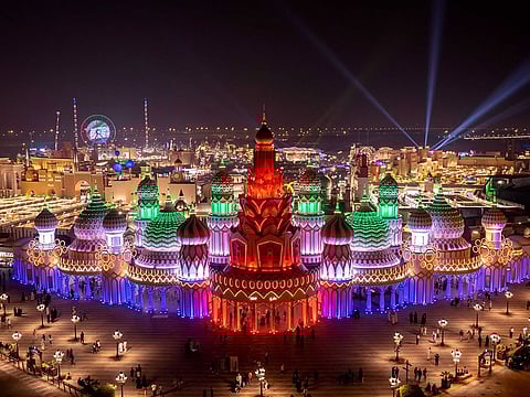 Colours of the UAE flag will light up the venue as part of the festivities