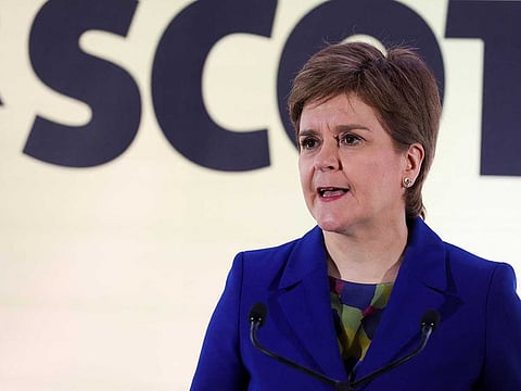 Scotland's First Minister and SNP leader Nicola Sturgeon speaks at a news conference following the Supreme Court ruling, in Edinburgh, Scotland, Britain November 23, 2022.