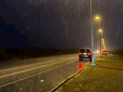 Rain in the eastern part of the UAE