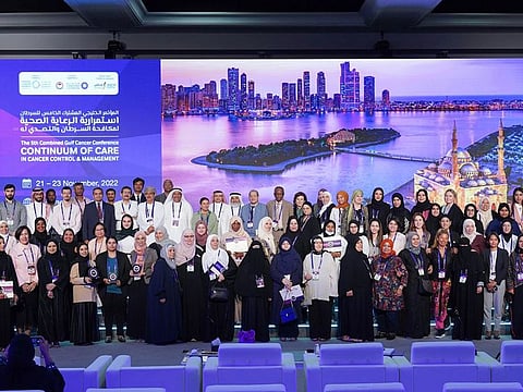 Participants on the final day of the 5th Combined Gulf Cancer Conference organised by Friend of Cancer Patients (FOCP) in Sharjah