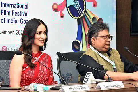 Yami Gautam and Aniruddha Roy Chowdhury at the 53rd International Film Festival of India (IFFI), Goa.