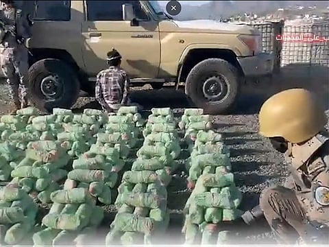 Part of the seized drugs