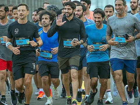 Sheikh Hamdan Bin Mohammad Bin Rashid Al Maktoum, Crown Prince of Dubai and Chairman of The Executive Council of Dubai, led the Dubai Run