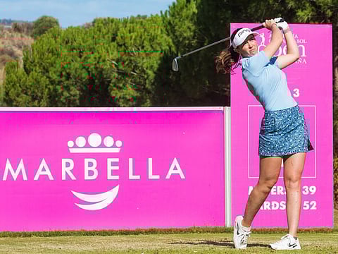 Cara Gainer first round leader in the season ending tournament on the Ladies European Tour