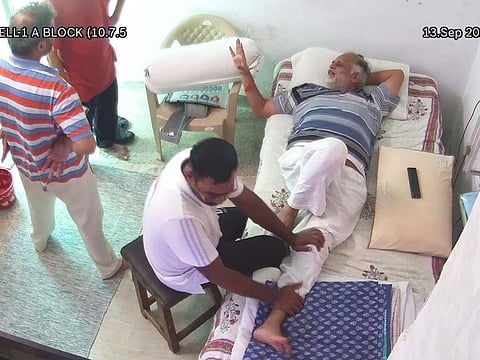 A CCTV video shows jailed Delhi Minister and Aam Aadmi Party (AAP) leader Satyendar Jain getting a massage inside Tihar Jail.