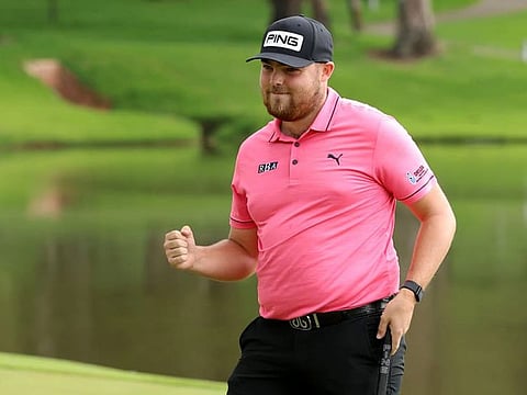 Winner Englishman Dan Bradbury at the Joburg Open