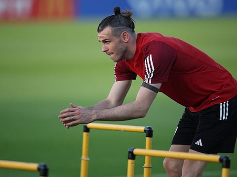 Wales' Gareth Bale during training at Al Sadd SC New Training Facilities 2, Doha, Qatar.
