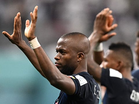 Ecuador's forward Enner Valencia gestures after the Qatar 2022 World Cup Group A against the Netherlands at the Khalifa International Stadium in Doha. The striker will be up against Senegal next with a spot in the last 16 at stake.