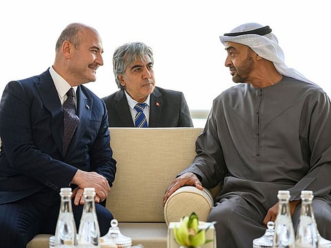Sheikh Mohamed receives Suleyman Soyl, Minster of Interior of Turkey.