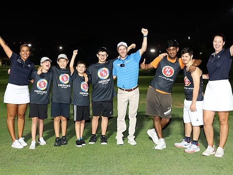 Eight young people of determination received tailored golf lessons