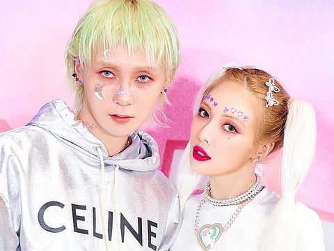 K-pop stars Dawn and HyunA