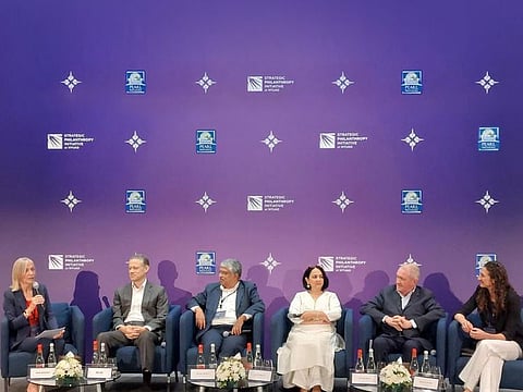 The session featured prominent philanthropists from the Gulf region and South Asia