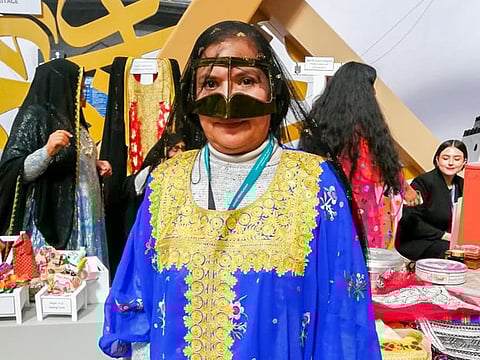 Mexican national Margret, an art expert who visited the Sharjah pavilion at the book fair in Mexico, wore the traditional Emirati women’s dress as part of her experience of Arab culture