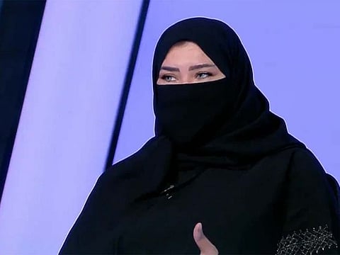 Fahdah Al Areifi during an interview with Al Ekhbariya TV.