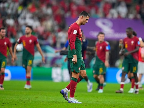 Portugal's Cristiano Ronaldo walks off the field after the 6-1 win against Switzerland during the World Cup round of 16 in Lusail on Tuesday.