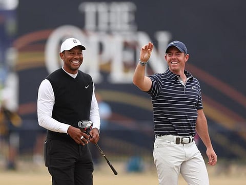 Tiger Woods and Rory McIlroy played together during a charity match a The 150th Open Championship