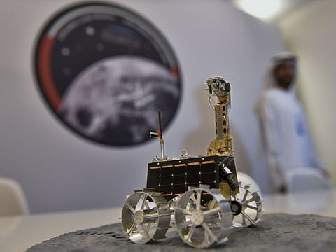 Replica of Rashid Rover at Mohammed bin Rashid Space Centre in Dubai