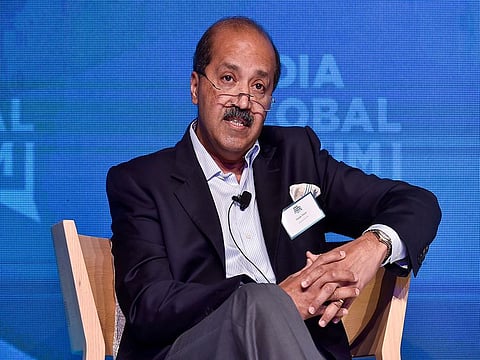 Sanjay Nayar, senior advisor to KKR India, speaks during a session at the India Global Forum, in Dubai.