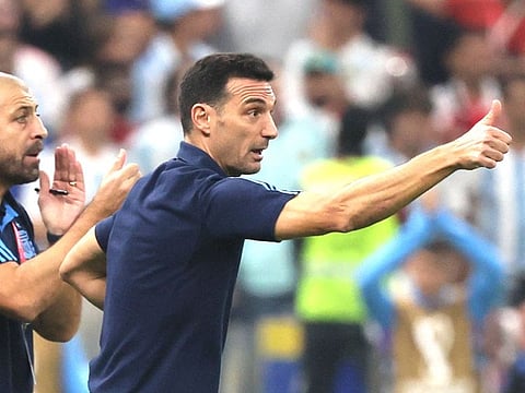 Argentina's coach Lionel Scaloni.