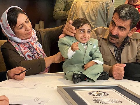 The Guinness World Record for the world's shortest man was announced in Dubai
