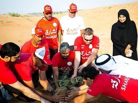 The tree planting drive is a longstanding tradition of the annual Sharjah World Championship Week
