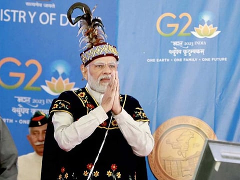 Prime Minister Narendra Modi at the Golden Jubilee celebrations of the North Eastern Council, in Shillong on Sunday, December 18, 2022.