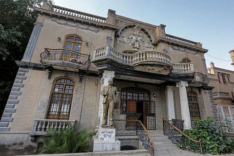 Thi picture taken on December 5, 2022 shows a view of the exterior of the Iraqi Manuscript House at the Culture Ministry in Iraq's capital Baghdad.