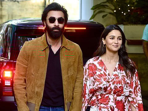 Bollywood actor Ranbir Kapoor with actress wife Alia Bhatt.