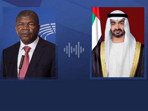 João Lourenço, President of Angola and UAE President His Highness Sheikh Mohamed bin Zayed Al Nahyan