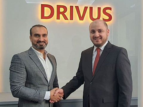 Ahmed Hammadi, CEO, Drivus UAE, and Muataz Mohammed Hussein, Drivus Qatar Representative